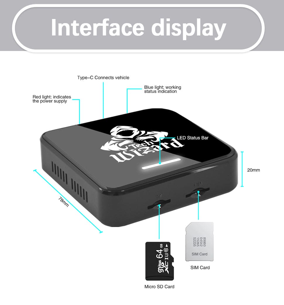 Tech Wizard MMB Android 13 Carplay Multimedia AI Box